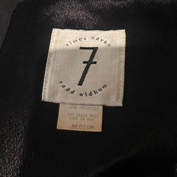 VINTAGE 90's TODD OLDHAM TIMES SEVEN SATIN SHIFT DRESS SZ MEDIUM M - Picture 6 of 6